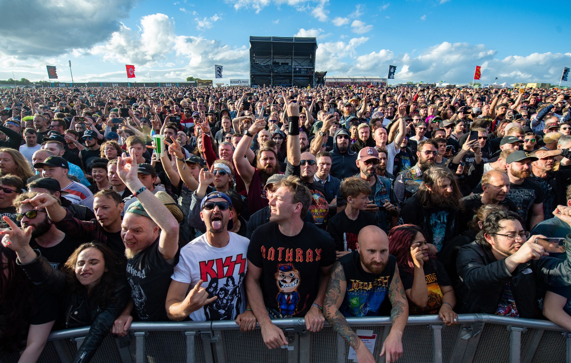 General view of festival goers at Download festival